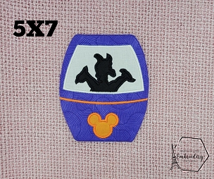 Purple Dragon Mug Rug Emboirdery Design (5x7)
